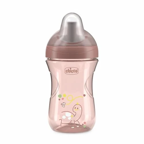 Zeitlich begrenztes Angebot: Chicco Advanced Trinklernbecher für Kinder, 1 Kleinkindflasche 266 ml für Trinken lernen, auslaufsicherer Trinkbecher mit Strohhalm, ergonomische Tülle und Easy Sips Ventil, BPA-frei, 12+ M, Rosa von 17.44 € auf 17.44 € (0.00%