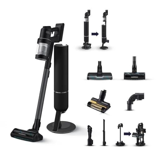 Samsung Oplaadbare elektrische bezem VS90F40DEK / WA BESPOKE Jet™ AI Ultra compleet extra, draadloze stofzuiger, Clean Station, vermogen 400 W, tot 160 minuten batterijduur, Satin Black