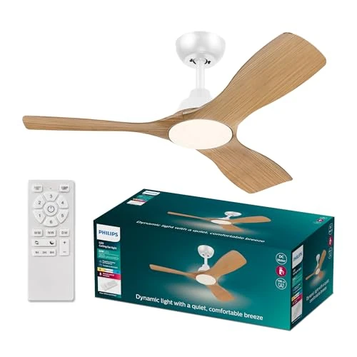 Offerta a tempo: Olas Fan ceiling 42' 106cm 30W+24W White&Wood - 35% da 169.99 € a 109.82 €