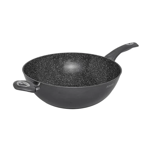 Tijdelijke aanbieding: Aeternum, Petragres Ecosolution pastazeef, antiaanbaklaag, diameter 32 cm, Full Inductie, geschikt voor inductie, PFASvrije coating, donkergrijs van 34.66 EUR naar 34.66 EUR (korting 0%)