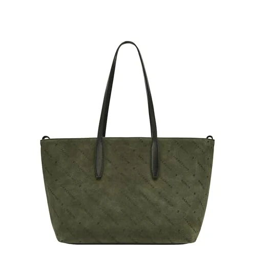 Limitiertes Angebot: Liebeskind Berlin Shopper M MONOGRAM Suede forest von 279.00 EUR auf 189.72 EUR (Spare 32%)