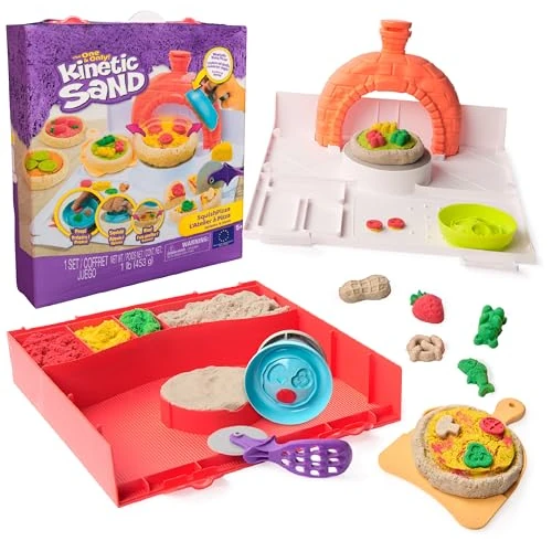 Offerta a tempo: Kinetic Sand, Playset Squish Pizza, 452g di Sabbia e 5 Attrezzi, 3+ Anni - 44% da 25.00 € a 13.95 €
