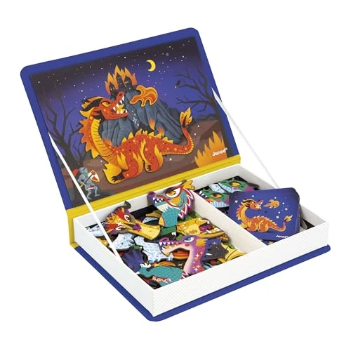 Zeitlich begrenztes Angebot: Janod - Magnéti'Book Drachen - Magnetisches Lernspiel 53 Magnete + 10 Modelle - Kinderspielzeug aus FSC-Karton - Fördert die Fingerfertigkeit und Vorstellungskraft - Ab 3 Jahre - J02527 von 19.99 € auf 19.99 € (0.00% Rabatt)
