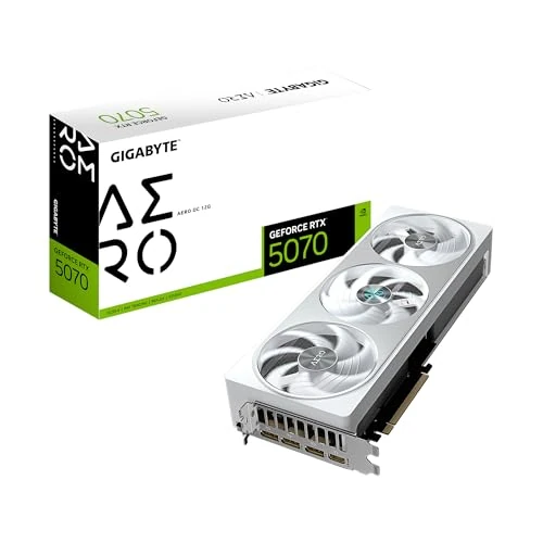 Offre limitée : GIGABYTE GeForce RTX 5070 Aero OC 12G Carte Graphique, 12 Go 256 Bits GDDR7, PCIe 5.0, système de Refroidissement WINDFORCE, Carte vidéo GV-N5070AERO OC-12GD de 970.28 € à 970.28 € (0.00% de remise)