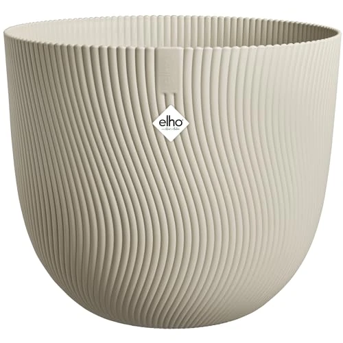 Offre limitée : Elho Sereh Round 30 - Pot de Fleur - Interieur & Extérieur - Plastique 100% Recyclé - Ø 29.5 x H 25.3 cm - Beige/Mushroom Beige de 23.99 € à 17.99 € (25% de remise)