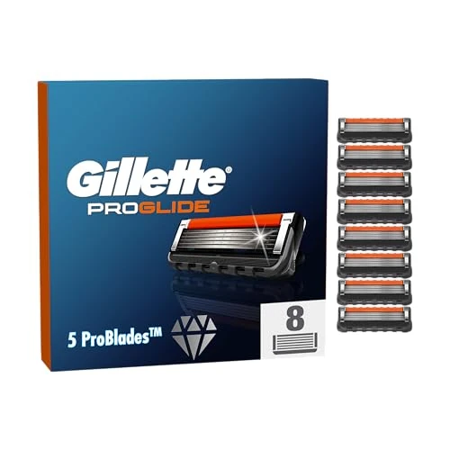 Limitiertes Angebot: Gillette Proglide Klingen, 8 Original Ersatzklingen, Rasierklingen für Herren, 2x Gleitstreifen vor und nach den Klingen und EverGlide Gleitstreifen für unglaubliche Gründlichkeit und Komfort von 34.95 EUR auf 34.95 EUR (Spare 0%)