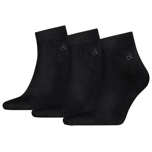 Tijdelijke aanbieding: Calvin Klein Quarter Quarter voor heren, verpakking van 3 stuks, zwart, 43-46 EU van 15.48 € naar 15.48 € (0.00% korting)