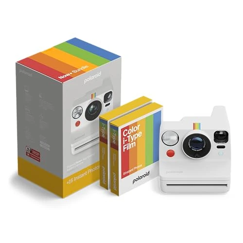Limited-time offer: Polaroid - NOW+ Gen3 - Instant Camera Bluetooth Connected - Camera + Color Film Bundle (16 photos) White (6563) from 159.99 £ to 129.99 £ (save 19%)