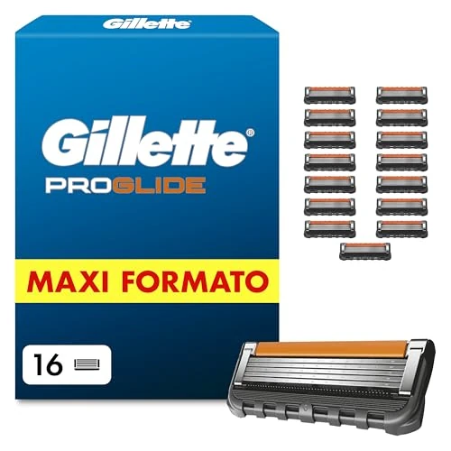 Offerta a tempo: Gillette Proglide Lamette da Barba per Rasoio Barba Manuale, 16 Lamette Gillette Proglide di Ricambio per Rasatura Profonda Uomo, Lame di Precisione per Rasoio Manuale Uomo - 21% da 50.66 € a 39.99 €
