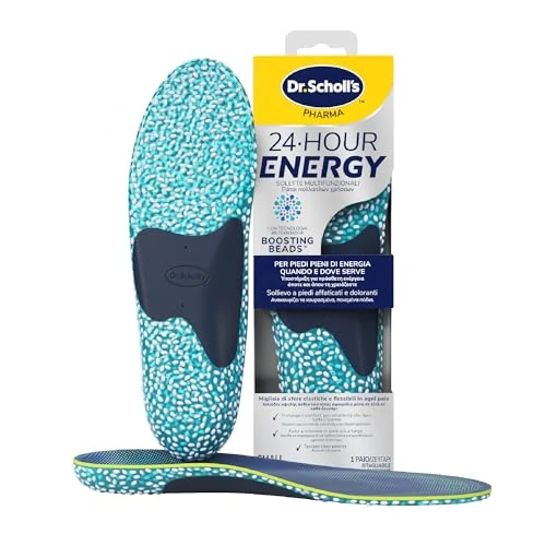 Offerta a tempo: Dr. Scholl's Solette 24-Hour Energy, Solette Scarpe in Memory Foam con Tecnologia Boosting Beads, Sollievo a Piedi Affaticati e Doloranti, Supporto dell'Arco Plantare, Misura 35-40 - 30% da 19.99 € a 13.99 €