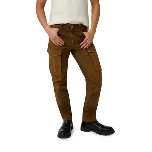 G-STAR Rovic Zip 3D Regular Tapered Pants, Brown (Vintage Dust Desert Palm D02190-e172-h517), 32 W/34 L