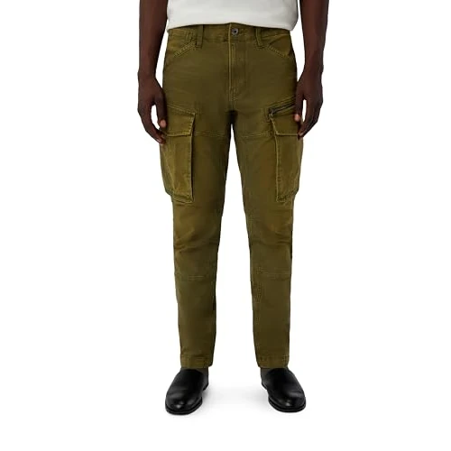 Limited-time offer: G-STAR Rovic Zip 3D Regular Tapered Pants, Green (Vintage Dust Dark Olive D02190-e172-h516), 32 W/30 L from 140.00 GBP to 71.20 GBP (save 49%)