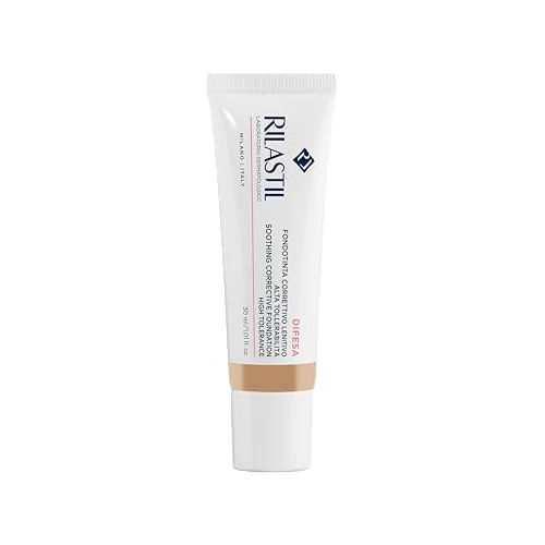 Offerta a tempo: Rilastil Difesa Make Up, Fondotinta Correttivo Lenitivo ad azione anti-rossore. Tonalità 01, 30 ml - 25% da 22.05 € a 16.54 €