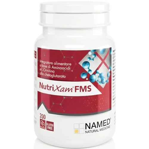 Offerta a tempo: NAMED Nutrixam Integratore Aminoacidi Essenziali EAA | Aminoacidi Ramificati BCAA | Supporto per Recupero Muscolare, Energia e Benessere Fisico | Integratore Completo Adulti | FMS, 200 Compresse - 32% da 62.43 € a 42.23 €