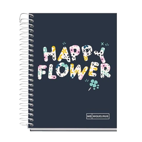 Limited-time offer: Miquelrius - A6 notebook, 5 mm grid, hardcover notebook, A6 notebook with 120 micro-perforated sheets, A6 notebook with 4 colours to organize, Extra Opaque paper 70 g/m², No drilling from $13.08 to $11.94 (save 9%)