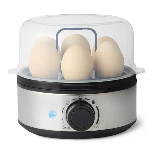 Tijdelijke aanbieding: Amazon Basics elektrische eierkoker, koken en pocheren, capaciteit van 7 eieren, BPA-vrij, zwart van 16.89 EUR naar 16.89 EUR (korting 0%)