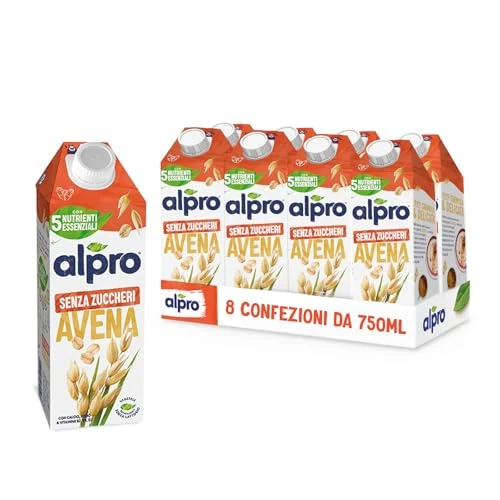 Offerta a tempo: ALPRO senza Zuccheri - Bevanda allAvena - 8 Pezzi x 750ml — 50% da 19,99 € a 9,99 €