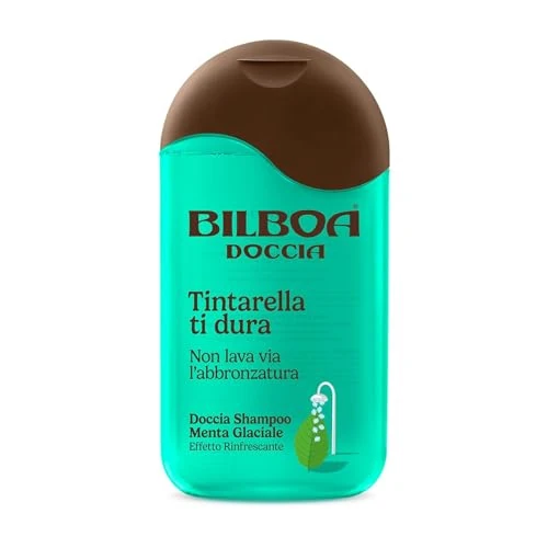 Offerta a tempo: Bilboa Doccia Shampoo Menta Glaciale, Tintarella Ti Dura, Non Lava Via l'Abbronzatura, Effetto rinfrescante, Dermatologicamente testato, 220 ml - 13% da 4.39 € a 3.80 €