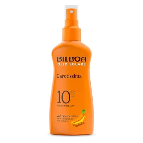 Oferta ograniczona: Bilboa Carotissima, olej do opalania SPF 10, olejek do opalania ciała, formuła z betakarotenem, czarna opalenizna na białym, wodoodporny, testowany dermatologicznie, 200 ml z 56.70 PLN na 56.70 PLN (zniżka 0%)
