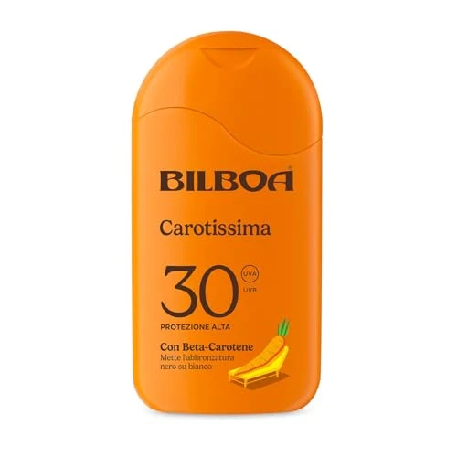 Limitiertes Angebot: Bilboa Carotissima Sonnenmilch LSF 30, Körperbräunung, Formel mit Betakarotin, Bräunung Schwarz auf Weiß, wasserfest, dermatologisch getestet, 200 ml von 15.09 EUR auf 15.09 EUR (Spare 0%)