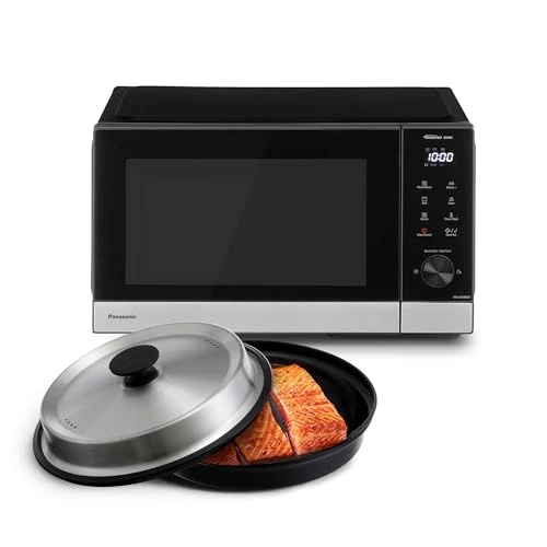 Offerta a tempo: Panasonic NN-GD38QSEPG Forno a Microonde Grill 29L con Teglia Steam+, 1000W, Scongelamento Automatico, Cottura Combinata, Timer, Nero e Acciaio Inox - 37% da 270.00 € a 169.00 €