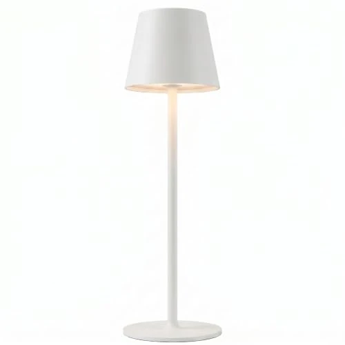 Offre limitée : D-LIGHT PROFESSIONAL Abat-Jour Lampe de Bureau ou de Chevet Rechargeable sans Fil avec Prise USB, Dimmable avec 3 Lumières LED Intensité Différente pour Chambre, Bureau, Restaurant (Blanc) de 29.90 € à 29.90 € (0.00% de remise)