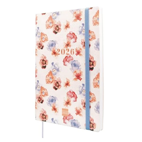 Finocam - Agenda Dotted 16 maanden 2025 2026 horizontale weekweergave september 2025 - december 2026 (16 maanden) Bloom internationaal