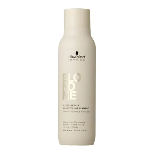 Schwarzkopf Professional BLONDME Bond Repair Brightening Shampoo Haarshampoo Entfernung Von Umweltschadstoffen Mandelöl Weißer Tee Hydratisierend Stärkend Und Tiefenwirksam Pflegend 300 ml