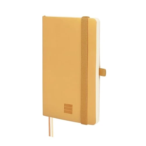 Finocam - Cuaderno Nexo Tapa Blanda Liso Camel | Cuaderno Pequeño de Hojas Microperforadas | Bolsillo y Portabolígrafo | 72 Hojas,Ideal para Escribir y Dibujar