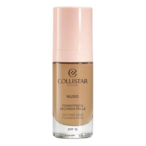 Offerta a tempo: Collistar Fondotinta Nudo Seconda Pelle, Lunga Tenuta, Coprenza Leggera Modulabile, Formula Waterproof, Effetto Pelle Radiosa, Illuminante, Finish Luminoso Naturale, SPF 15, 3N Naturale Dorato, 30 ml - 38% da 45.00 € a 27.81 €