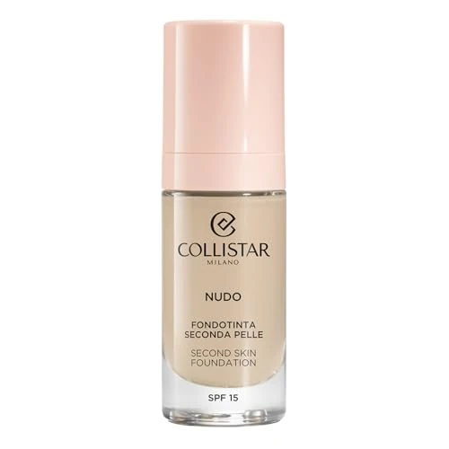 Collistar Base de Maquillaje Nude Segunda Piel, Larga Duración, Cobertura Ligera y Modulable, Fórmula Waterproof, Efecto Piel Radiante e Iluminadora, SPF 15, 1N Marfil, 30 ml
