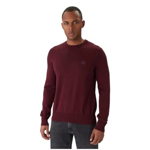 BOSS Men's Kanovano_s Knitted_Sweater, Dunkelrot, M