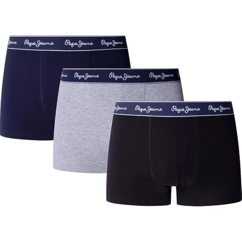 Offre limitée : Pepe Jeans Pepe Solid TK 3P Trunks, Black (Black), M de 29.00 € à 29.00 € (0.00% de remise)