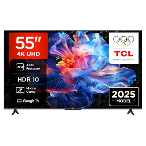 Offerta a tempo: TCL 55V6C LED Direct Smart TV da 55", HDR 4K, con tecnologia Google TV (Dolby Audio, Motion Clarity, compatibile con Google Assistant e Alexa) - 37% da 449.00 € a 284.00 €