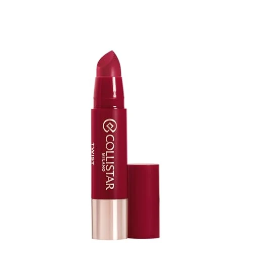 Collistar Twist Balmy Gloss, Brillo de Labios Hidratante y Voluminizador, Hidratación hasta 20 h, con Ácido Hialurónico, Ultra Brillante, Trazo Preciso como un Lápiz Labial, n.º 215 Berry Kiss, 2,8 g