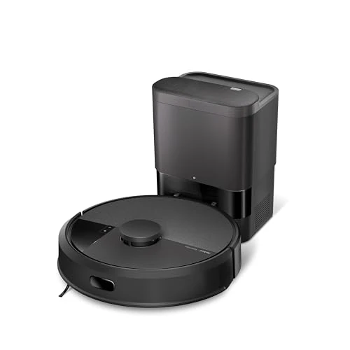 iRobot Roomba 105 Combo+AutoEmpty Dock, robot odkurzający 2 w 1, odkurzanie 7KPa, nawigacja LiDAR - wykrywanie dywanów, strefy czyszczenia i unikania - 4 poziomy ssania - czarny