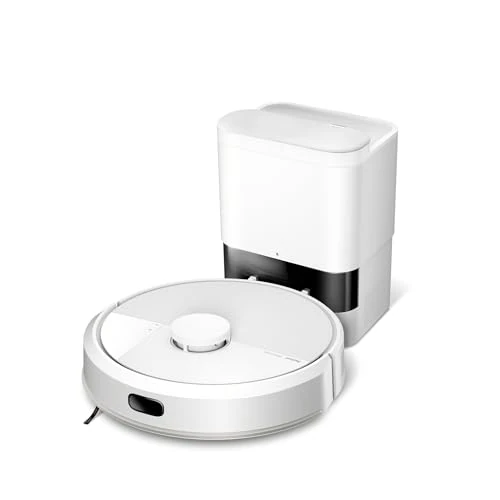 iRobot Roomba 105 Combo+AutoEmpty Dock - Robot odkurzający 2 w 1 - odkurzanie 7KPa - Nawigacja LiDAR - Wykrywanie dywanów - Obszary czyszczenia i unikania - 4 poziomy ssania - Biały