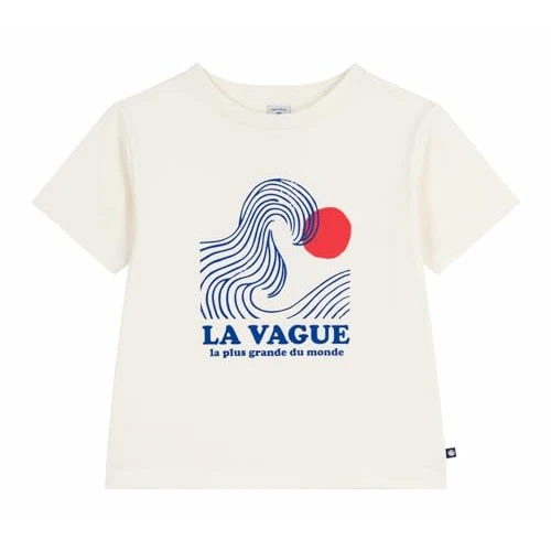 Petit Bateau Printed Short Sleeve Kids T-Shirt, Milky, 10 Years