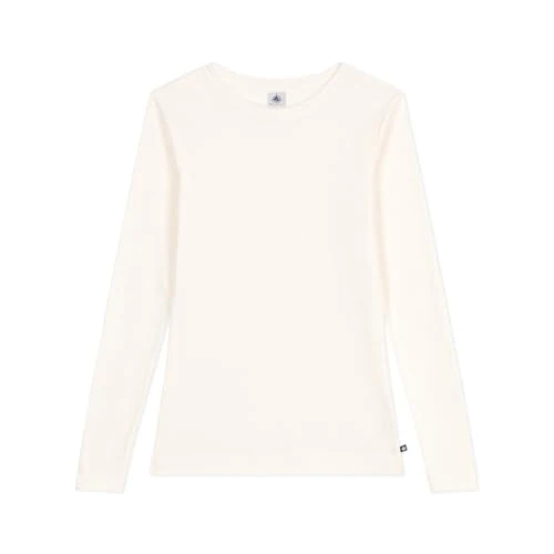 Offerta a tempo: Petit Bateau Maglietta da Donna l'iconica in Lana e Cotone a Maniche Lunghe, Milk, L - 57% da 31.12 € a 13.40 €