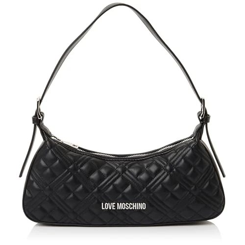 Offre limitée : Love Moschino SAC QUILTED PU NOIR+GAL.NIKEL, Noir, Taille unique de 140.00 € à 140.00 € (0.00% de remise)