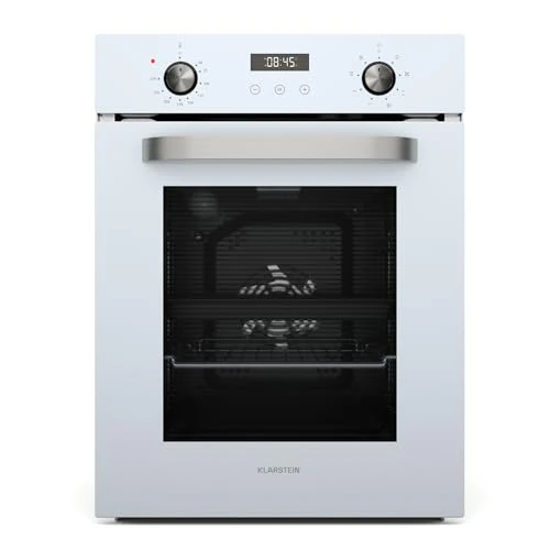 Offerta a tempo: Klarstein SmartSlim Forno da Incasso 45cm - 49L, 9 Funzioni, Pulizia a Vapore, Timer Digitale, Forno Elettrico Ventilato, Porta Rimovibile, Classe Energetica A, Vetro Temperato Nero - 23% da 373.99 € a 289.37 €