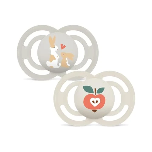 Offerta a tempo: MAM Perfect Confezione Doppia Succhietto 6+ Mesi (Set da 2), Ciuccio MAM 6-16 mesi in silicone per un sano sviluppo orale, Kit da 2 accessori neonato con porta ciuccio sterilizzatore, Neutro/Giallo - 25% da 15.99 € a 11.99 €