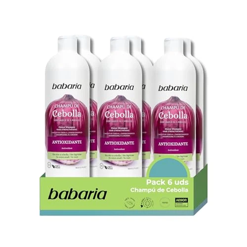 Zeitlich begrenztes Angebot: Babaria Zwiebeln Shampoo Pack 6 - Zwiebelshampoo | Babaria Zwiebelshampoo X6 700 ml | Zwiebel-Shampoo Pack | Antioxidans Zwiebelshampoo | Geruchloses Zwiebelshampoo von 58.90 € auf 39.99 € (32% Rabatt)