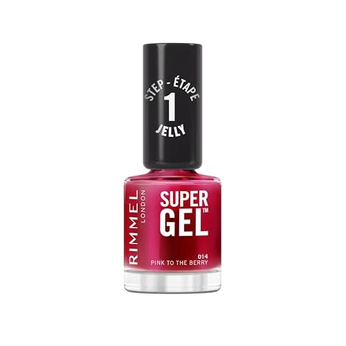 Offerta a tempo: Rimmel London Smalto Unghie Super Gel, 12 ml, Jelly Gloss, 14 Pink to the Berry - 50% da 10.00 € a 4.99 €