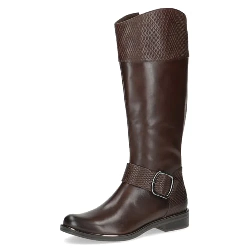 Offerta a tempo: CAPRICE Stivali da donna in pelle con fibbia, Marrone (Dk Brown Comb), 38 EU - 0.00% da 172.95 € a 172.95 €
