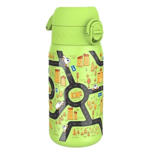 Tijdelijke aanbieding: ION8 Lichtgewicht Stalen Kinderwaterfles, 400 ml/13 oz, Zonder Isolatie, Lekvrij, Makkelijk te Openen, Veilige Vergrendeling, Vaatwasserbestendig, Flipdop, Draaggreep, Duurzaam, Wagens van 16.98 EUR naar 13.58 EUR (korting 20%)