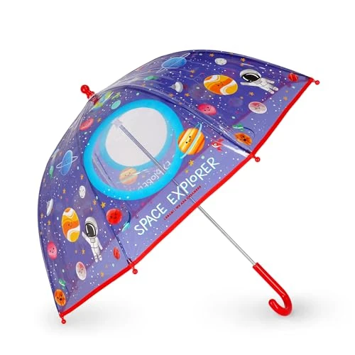 Offerta a tempo: Legami - Ombrello per Bambini Dancin' In The Rain, Tema Space, Struttura Antivento, Apertura manuale, Chiusura in Tessuto con Spazio per Nome, Impugnatura a Gancio, 73x65 cm - 0.00% da 10.95 € a 10.95 €