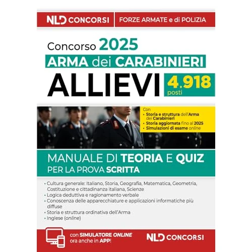 Concorso per Allievi Carabinieri dell'Arma. Manuale + quiz. Nuova ediz. Con simulatore online