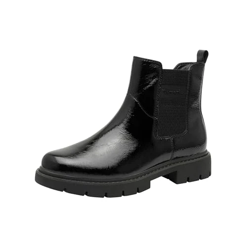 Offerta a tempo: Tamaris Comfort Stivaletti Chelsea da donna con cerniera Classici, Nero (Black Patent), 42 EU - 66% da 99.95 € a 34.25 €