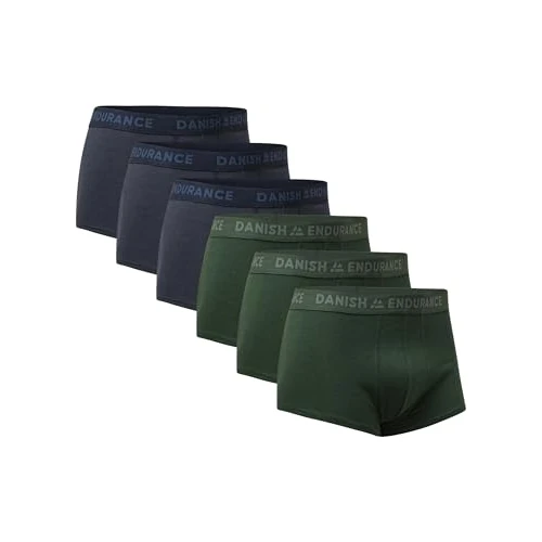 Tijdelijke aanbieding: DANISH ENDURANCE Korte Katoenen Boxershorts Heren, Zacht, Multipack, Comfortabel, Mannen, Label-vrij, 6-Pack, Meerkleurig (3xBlauw Gemêleerd, 3xGroen Gemêleerd) 6 Pak, L van 48.95 € naar 43.95 € (10% korting)
